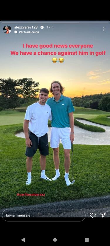 Buenas noticias: tenemos una oportunidad contra Alcaraz en el golf