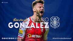 Mario Gonz&aacute;lez, nuevo jugador del CD Tenerife.