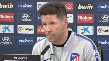 Simeone: "Soy el primero que critica y exige para mejorar"