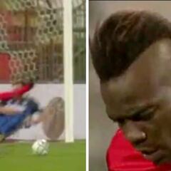Balotelli resucita la 'gravesinha' con un chut absurdo que casi le resquebraja los ligamentos