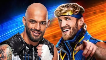 Cartel del Summer Slam de la pelea entre Ricochet y Logan Paul.