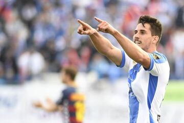 Gabriel Pires tras marcar con el Leganés.