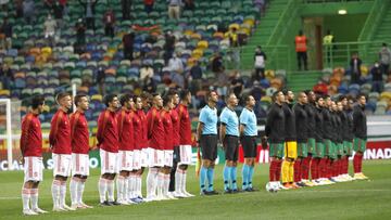 Formaciones del Portugal-Espa&ntilde;a amistoso del 7 de octubre de 2020
 