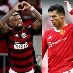 Arturo Vidal empata con Messi y golea a Cristiano