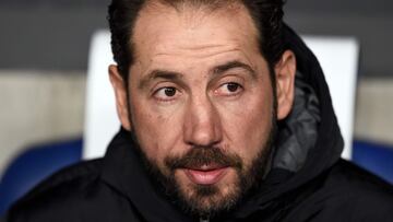 Espanyol's Spanish coach Pablo Machin looks on before the UEFA Europa League Group H football match between Espanyol and CSKA Moscow at the RCDE Stadium in Cornella de Llobregat near Barcelona, on December 12, 2019. (Photo by Josep LAGO / AFP)