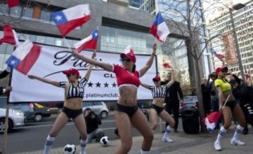 La Copa América toma color en las calles de Santiago de Chile