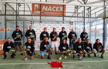 Los protagonistas de la jornada de padel. 