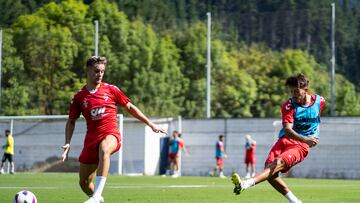 Troncho y Vencedor durante un entrenamiento en Atxabalpe