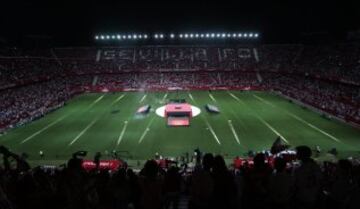 La fiesta del quinto título de la Europa League se trasladó al estadio Ramón Sanchez-Pizjuán.