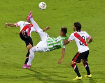 Atlético Nacional y River Plate igualaron 1-1 en la primera final de la Copa Sudamericana. 