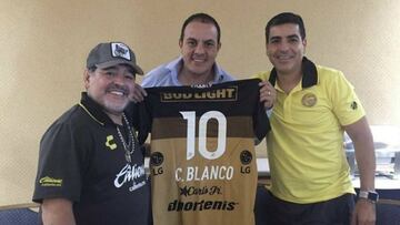 El gobernador electo de Morelos recibió al técnico del equipo sinaloense en la entidad, imagen que se ha vuelto viral en redes sociales.