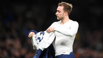 Christian Eriksen, del Tottenham Hotspur, tras un partido de la Premier League. 