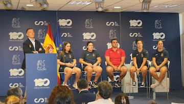 Las Leonas en el Consejo Superior de Deportes.