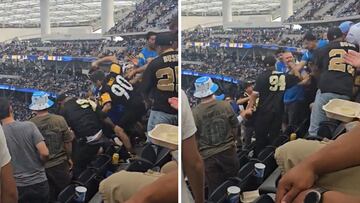 Brutal brawl: Saints and Steelers fans relentlessly hammer Chargers fan in wild stadium fight