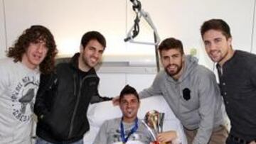 Puyol, Piqué, Cesc y Fontàs le llevan el Mundial a Villa