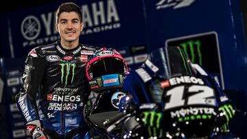 Maverick Viñales con su nueva Yamaha M1.