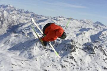 El equipo de halfpipe francés se prepara estos días en Tignes, los Alpes, para los Juegos Olímpicos de Invierno en Sochi. El esquiador Kevin Rolland.