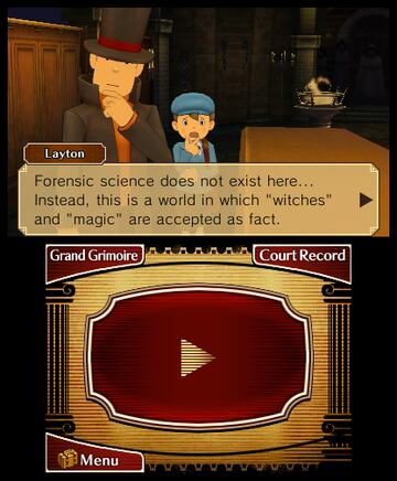 Captura de pantalla - El Profesor Layton vs. Phoenix Wright: Ace Attorney (3DS)