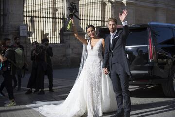 Sergio Ramos se casó con Pilar Rubio y lucían radiantes. 