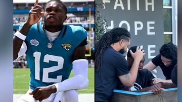 Travis Hunter gets baptized just before NFL game against Seattle Seahawks