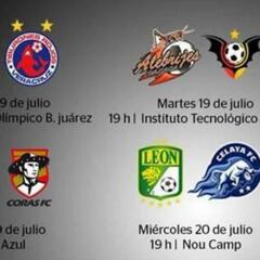 Fechas y horarios de la Jornada 1 de la Copa MX