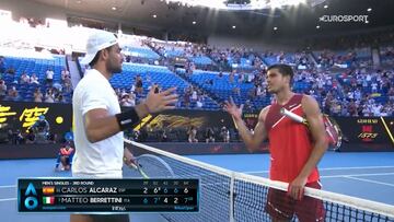 Es muy, muy grande: la frase de Alcaraz a Berrettini nada m¨¢s perder que dice todo de ¨¦l