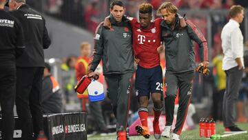 Coman out for several weeks with ankle ligament tear