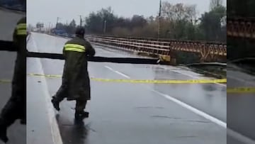 Para no creerlo: Puente Lircay en Talca se parte en dos y corta la Ruta 5 Sur