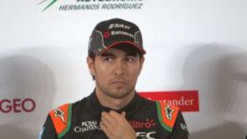 Checo Pérez en conferencia de prensa a unas semanas del Gran Premio de México