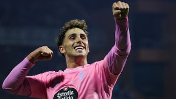 Pablo Durán celebra el gol anotado ante el Dinamo de Zagreb en Europa League