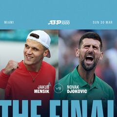 Mensik vs Djokovic: duelo de generaciones