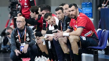 El seleccionador de España, Jordi Ribera durante un partido del Preolímpico.