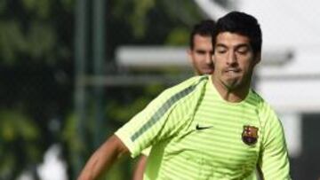Luis Suárez, durante un entreno.