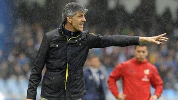 Imanol Alguacil en el derbi.