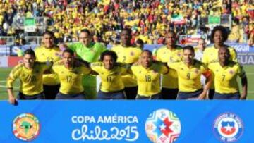 Formación de Colombia en el debut en Chile 2015 (derrota 1-0 contra Venezuela, en Rancagua).