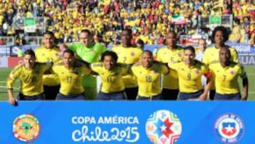 Formación de Colombia en el debut en Chile 2015 (derrota 1-0 contra Venezuela, en Rancagua).