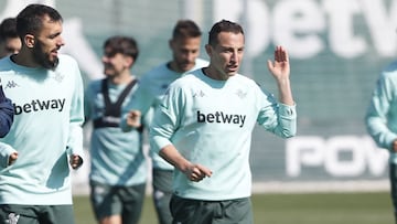 Guardado, en un entrenamiento. 