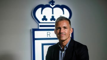 Tito Blanco durante su presentación como director deportivo del Real Oviedo.