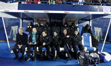 Real Madrid's bench.