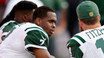 Ryan Fitzpatrick y Geno Smith est¨¢n lejos de volver a repetir esta imagen.