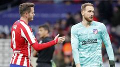 Sa&uacute;l y Oblak, en un partido del Atl&eacute;tico