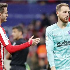 Saúl y el zamora Oblak celebran los 200 partidos en Liga