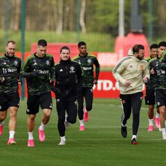 Marcus Rashford back in Manchester United training ahead of Sevilla tie