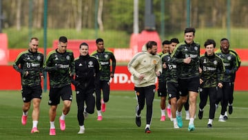Marcus Rashford back in Manchester United training ahead of Sevilla tie