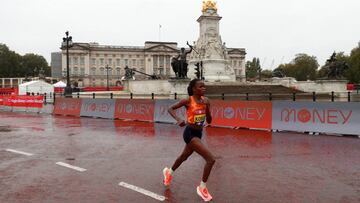 Brigid Kosgei en la marat&oacute;n de Londres.