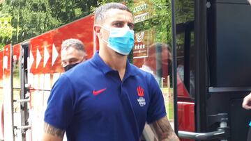 Hermoso en el viaje del Atlético a Alemania, donde se sintió indispuesto.