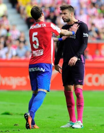 Amorebieta y Gerard Piqué.