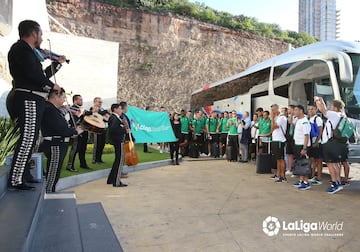 La llegada del Betis a territorio mexicano, en imágenes