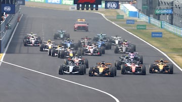 Salida de F1 en Suzuka.