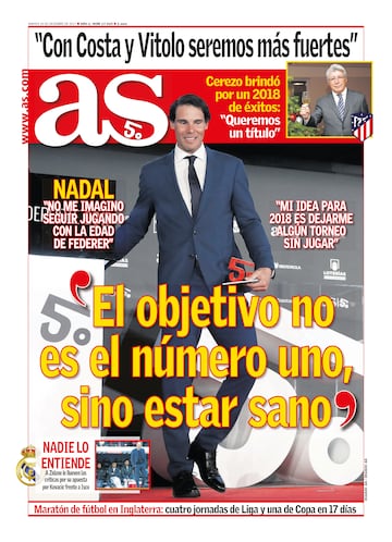 Rafa Nadal a través de las portadas de As